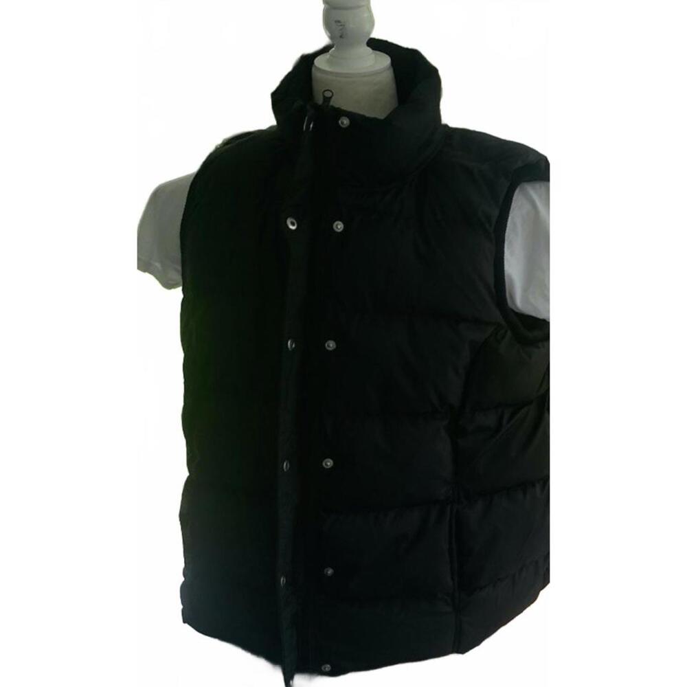 Faded Glory  sleeve less jet black Womens Outerwear Vest 2xl 16 18 full snap zip